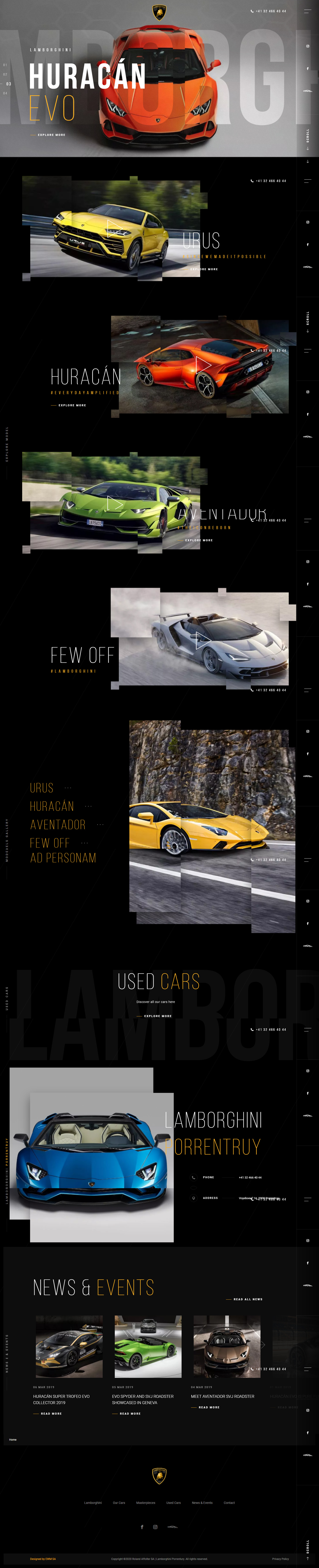 兰博基尼 Lamborghini Porrentruy汽车网站设计