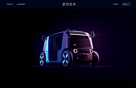 自動駕駛汽車公司Zoox網站設計