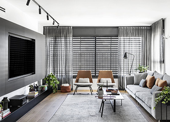 黑，白，灰！以色列現代極簡風格公寓設計