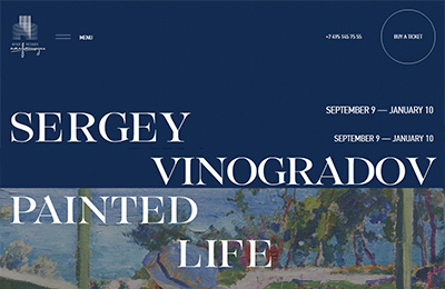 sergey vinogradov画家作品展网页设计