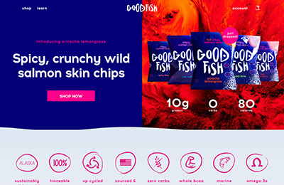 鱼片零食goodfish网站设计