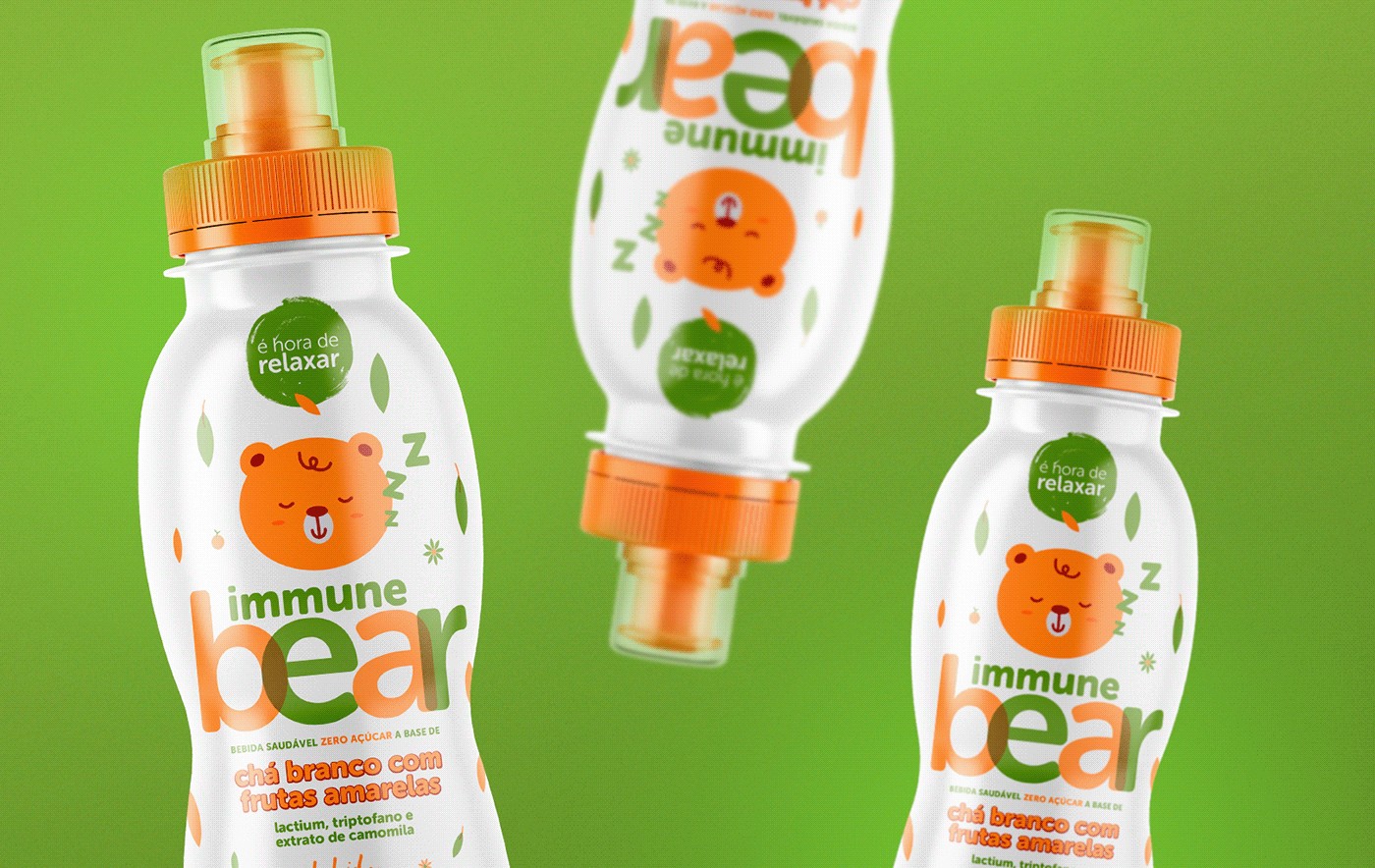 Immune Bear儿童饮料食品包装设计