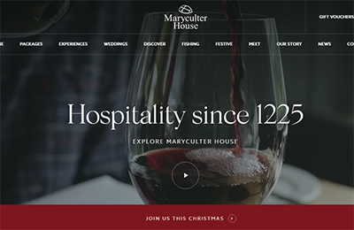 Maryculter House酒店網站設計