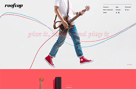 rooftop吉他產品網站設計