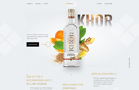 HKOR伏特加酒网站设计