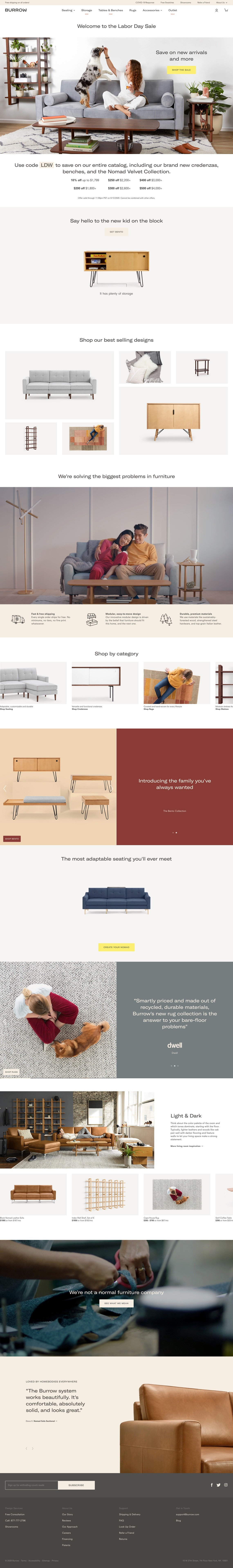 Burrow家具在线商城网站设计