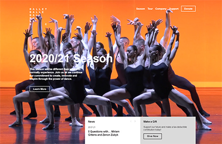 Ballet BC芭蕾舞團網站設計