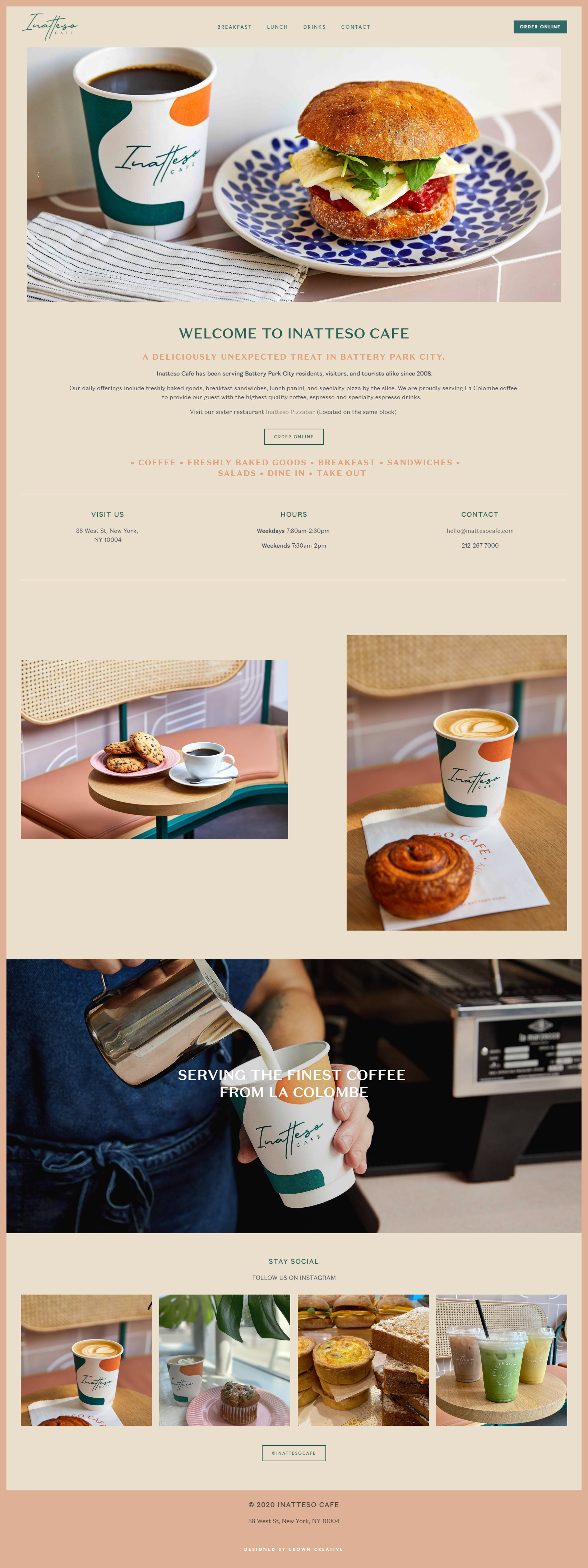 Inatteso Cafe咖啡馆网站设计