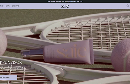 Saie化妝品網站設計