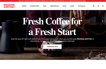 Equator Coffees咖啡品牌網站設計