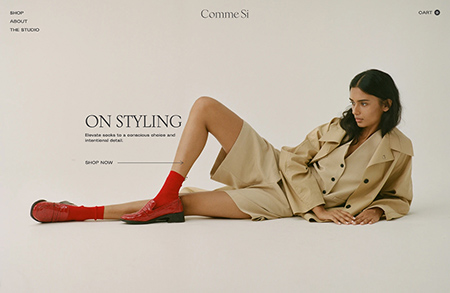 意大利CommeSi襪子網站設計