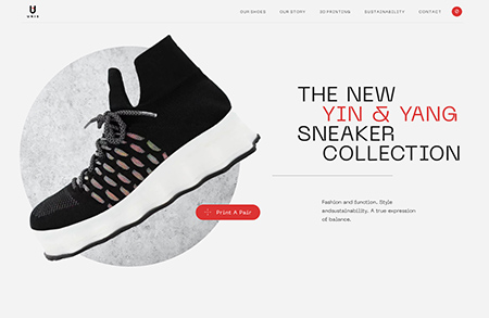 UNIS运动鞋网站设计