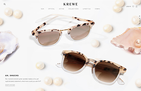 KREWE時尚眼鏡網站設計