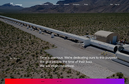 Virgin Hyperloop维珍超级高铁网站设计