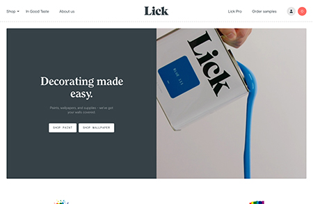 Lick塗料網站設計
