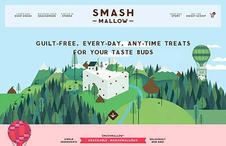 Smash Mallow棉花糖食品網站設計