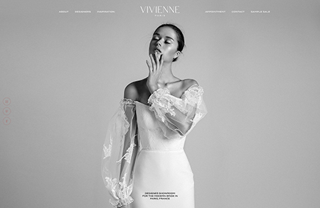 VIVIENNE巴黎新娘婚纱品牌网站设计