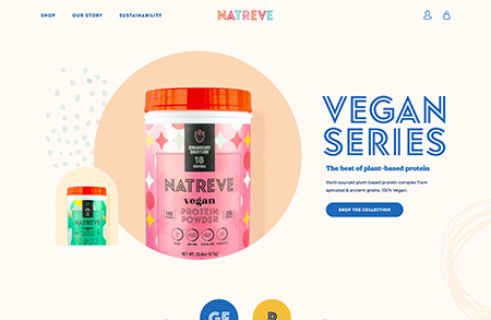 素食蛋白natreve网站设计