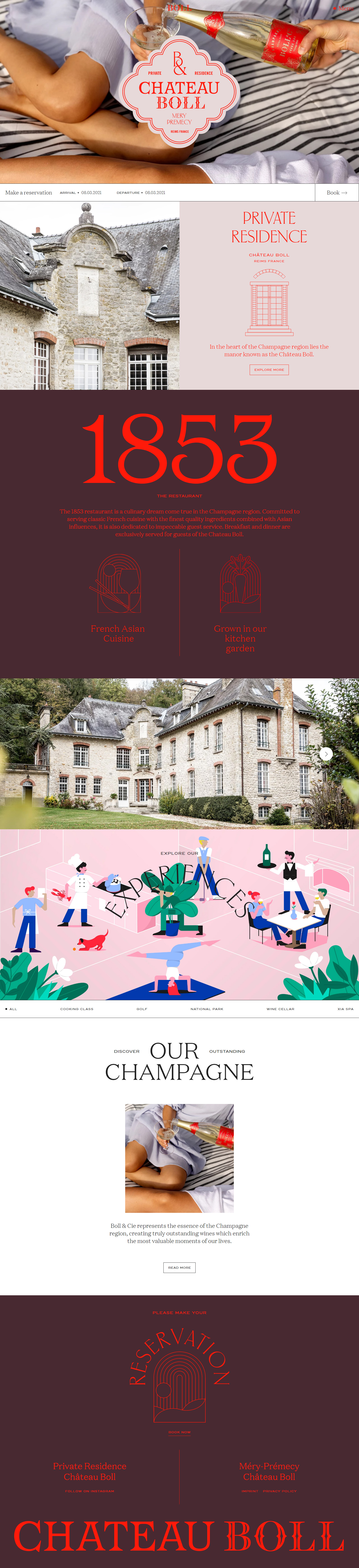 chateau boll私人城堡酒店网站设计
