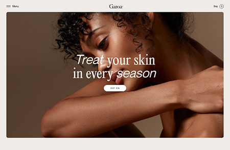 Garoa皮肤护理品牌网站设计