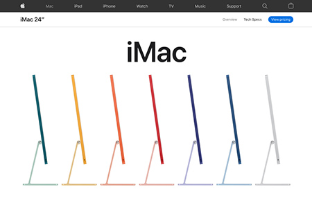 苹果24英寸iMac网页设计
