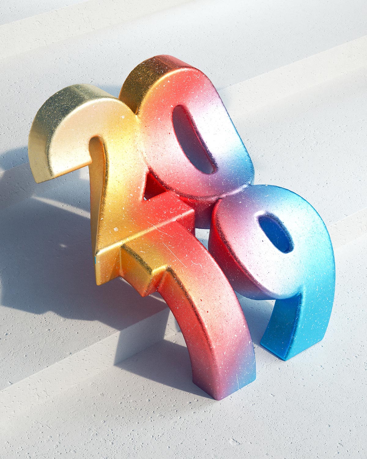 30款酷炫3D字体设计