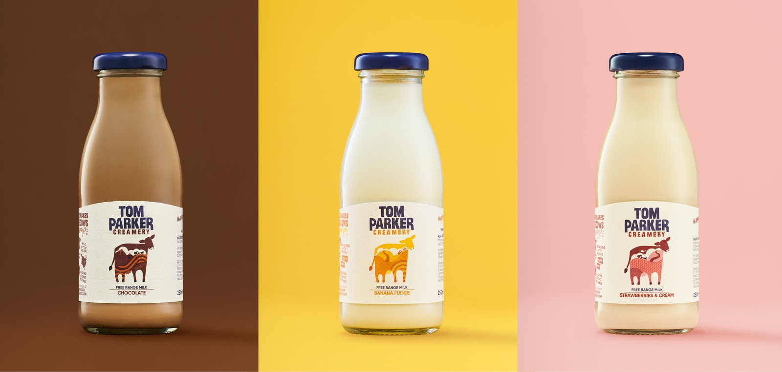 开心牛，开心牛奶！Tom Parker牛奶包装设计