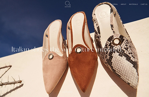 O2 Monde環保女鞋網站設計