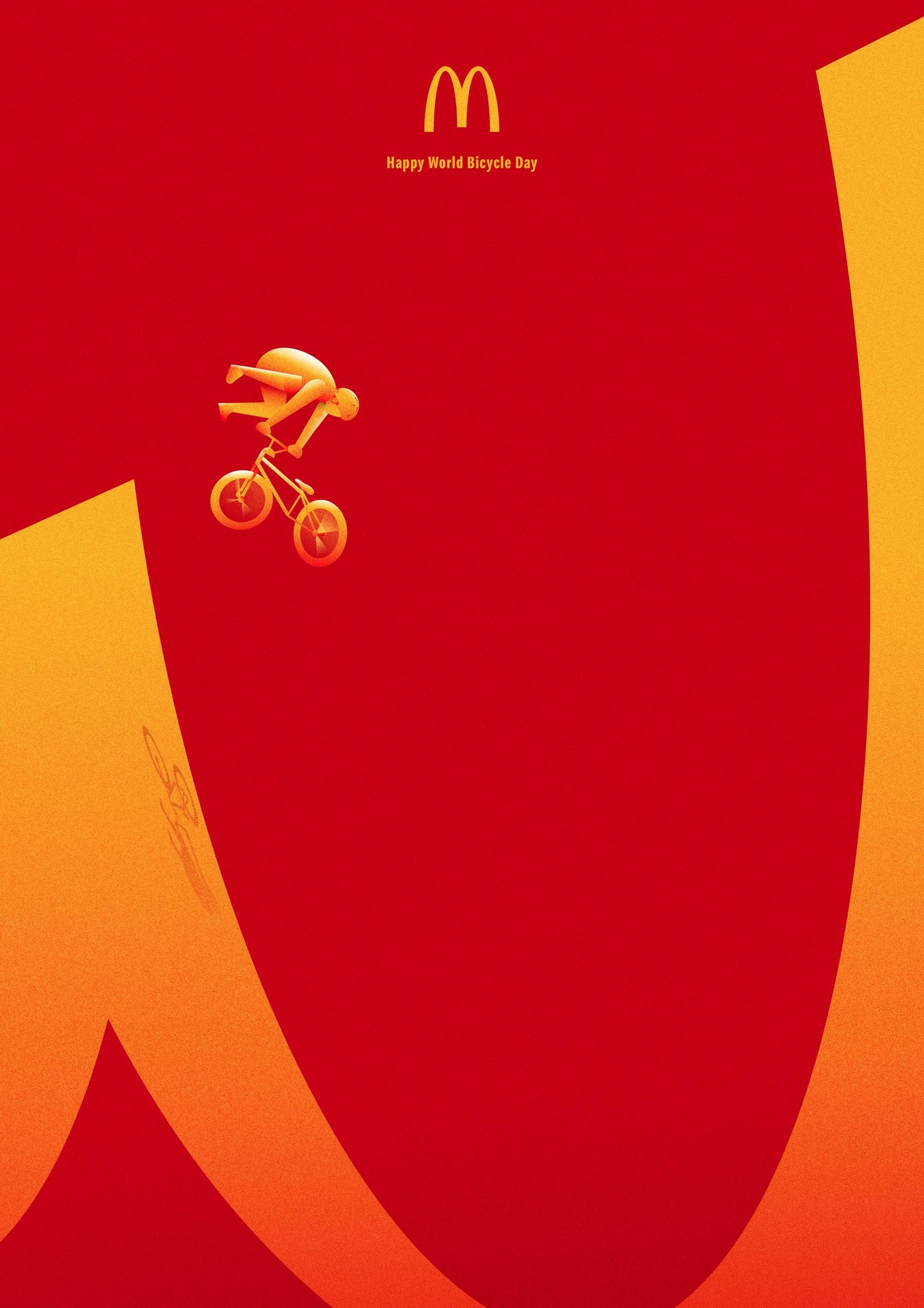 麦当劳广告欣赏：世界自行车日