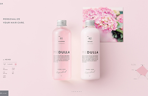 日本洗發水品牌MEDULLA網站設計