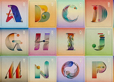 Yurie Takashima：當代浮世繪風格字母和數字設計