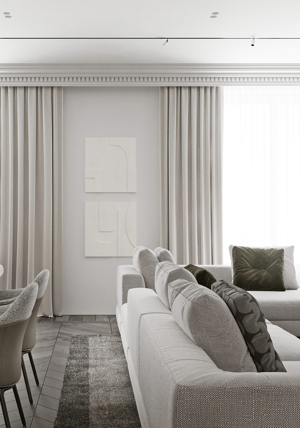 时尚浅灰色+清新白！低调奢华的家居空间