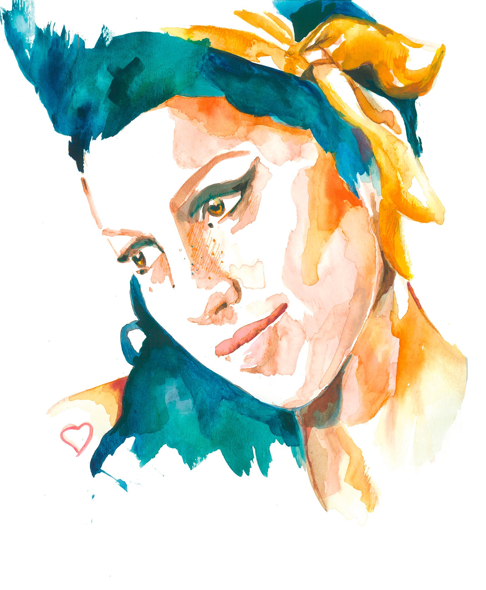 Magdalena Sikora水彩肖像画作品
