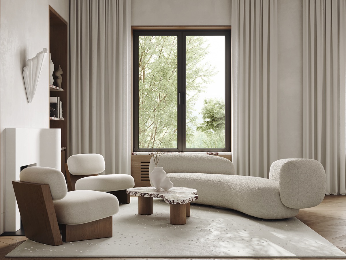 暖白+自然木色! 打造极致的优雅家居空间
