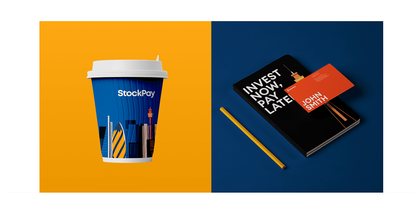 Stockpay投资平台品牌标识和网页设计