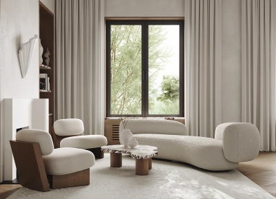 暖白+自然木色! 打造極致的優雅家居空間