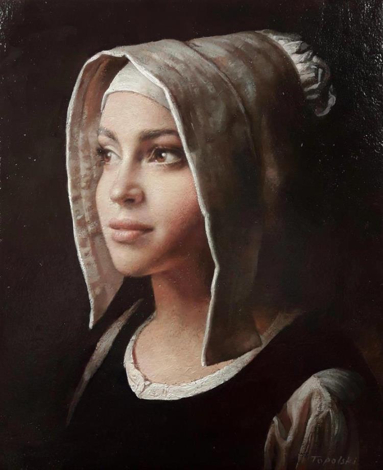 波兰当代画家Piotr Topolski肖像油画作品