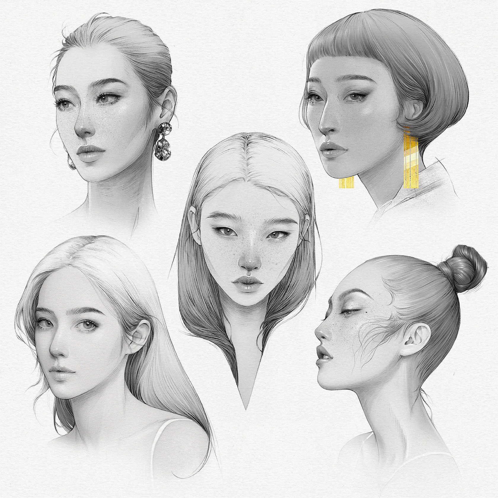 新加坡自由插画师Alex Tang：时尚女孩插画作品