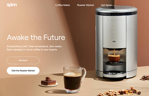 Spinn咖啡机网站设计