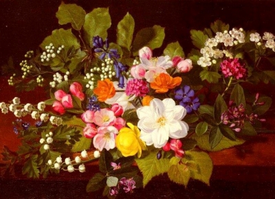 丹麥畫家Otto Didrik Ottesen(1816-1892)靜物畫作品