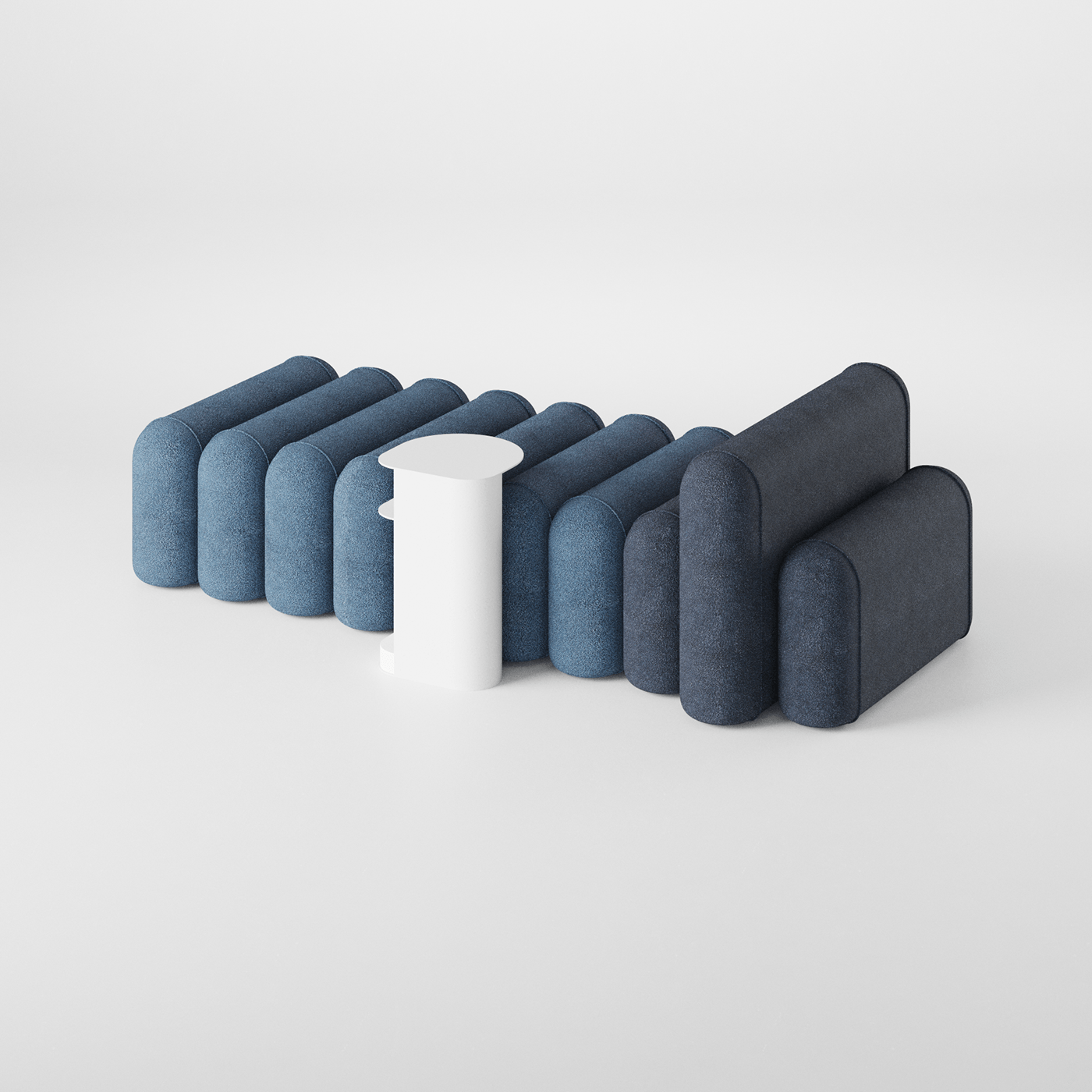 Puffa 胶囊状模块化沙发设计