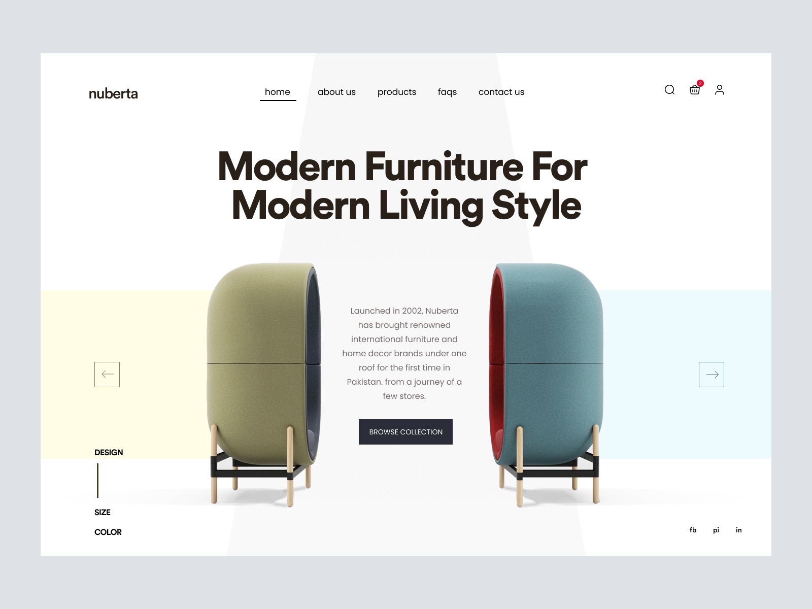 30个家具WEB落地页设计灵感