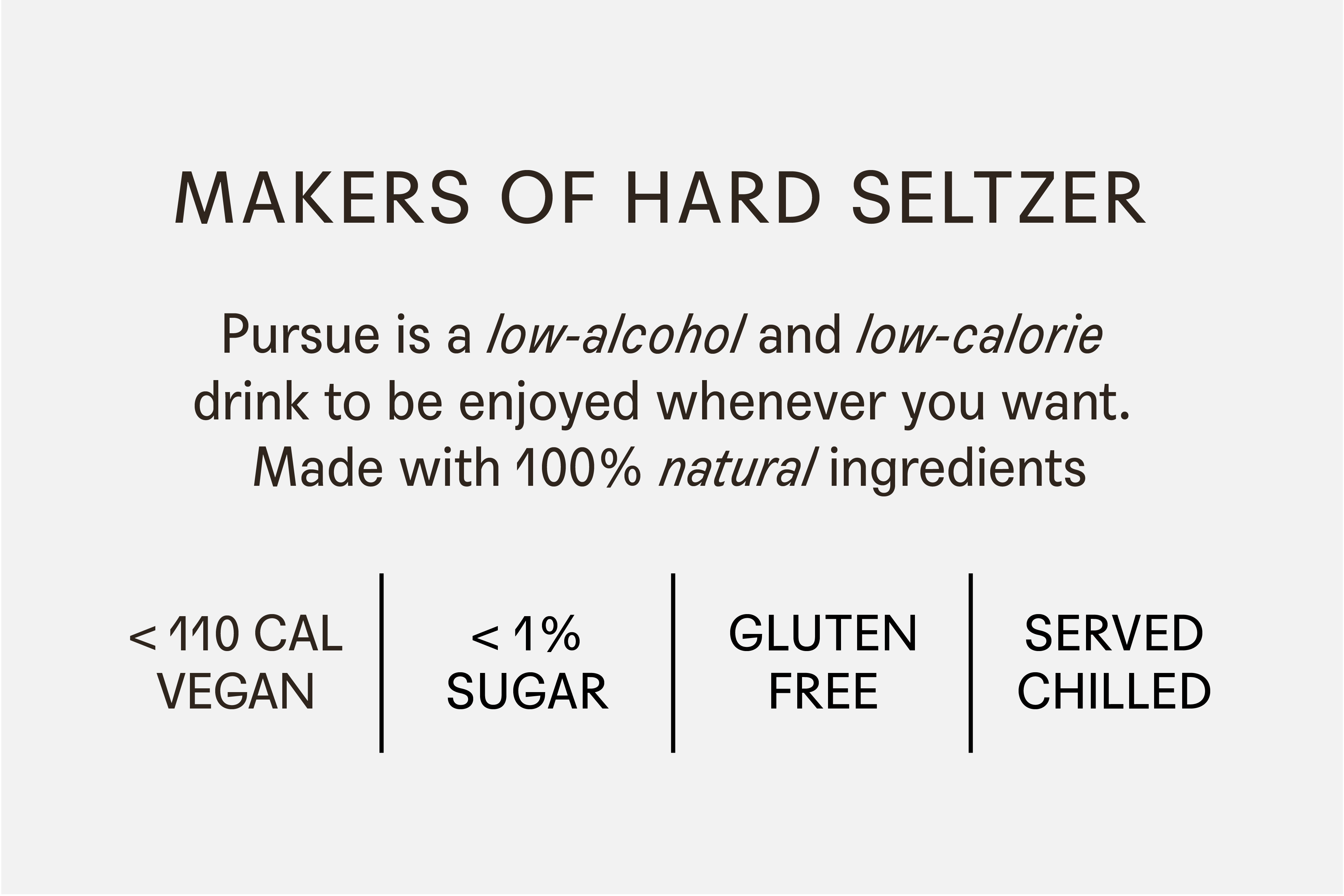 Pursue Hard Seltzer硬苏打饮料包装