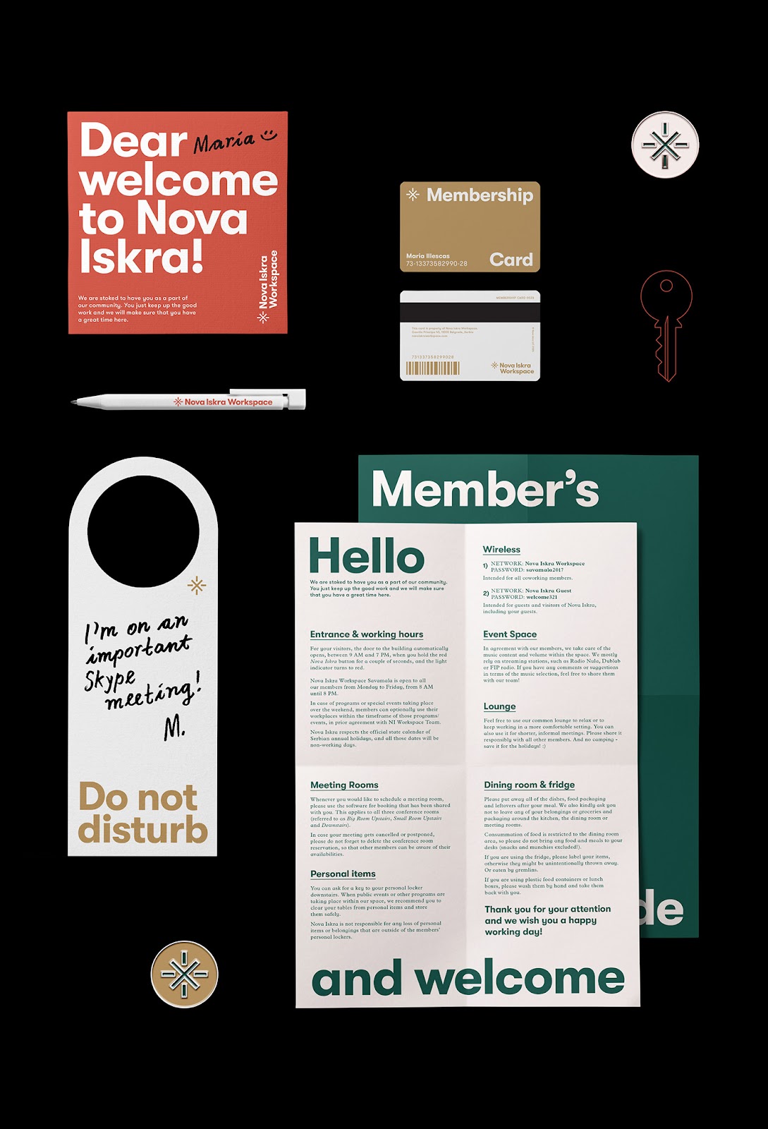 Nova Iskra联合办公空间视觉识别和网页设计