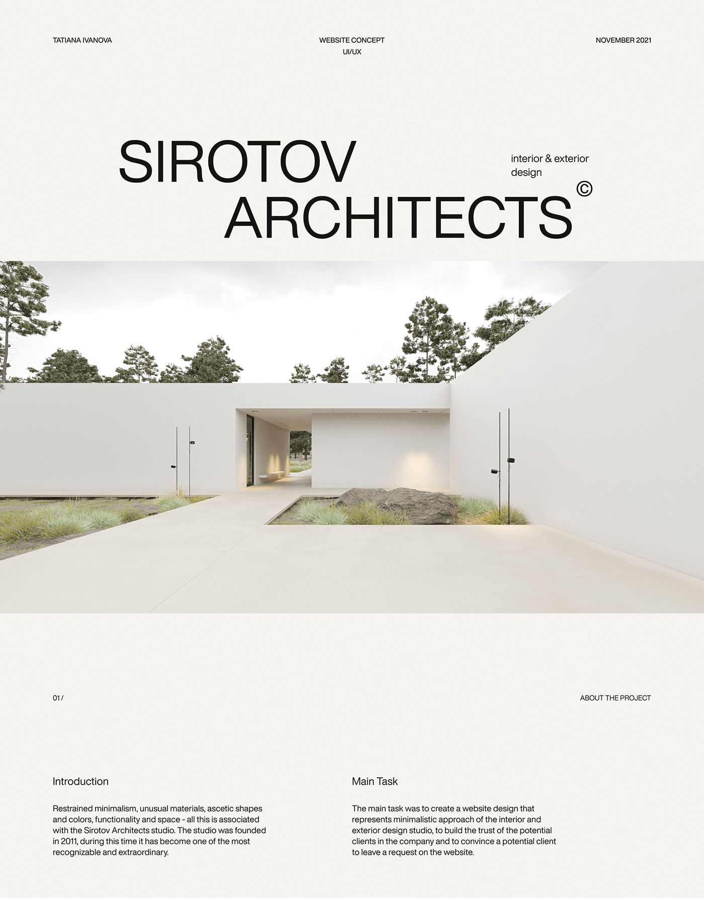 Sirotov Architects建筑工作室网页设计