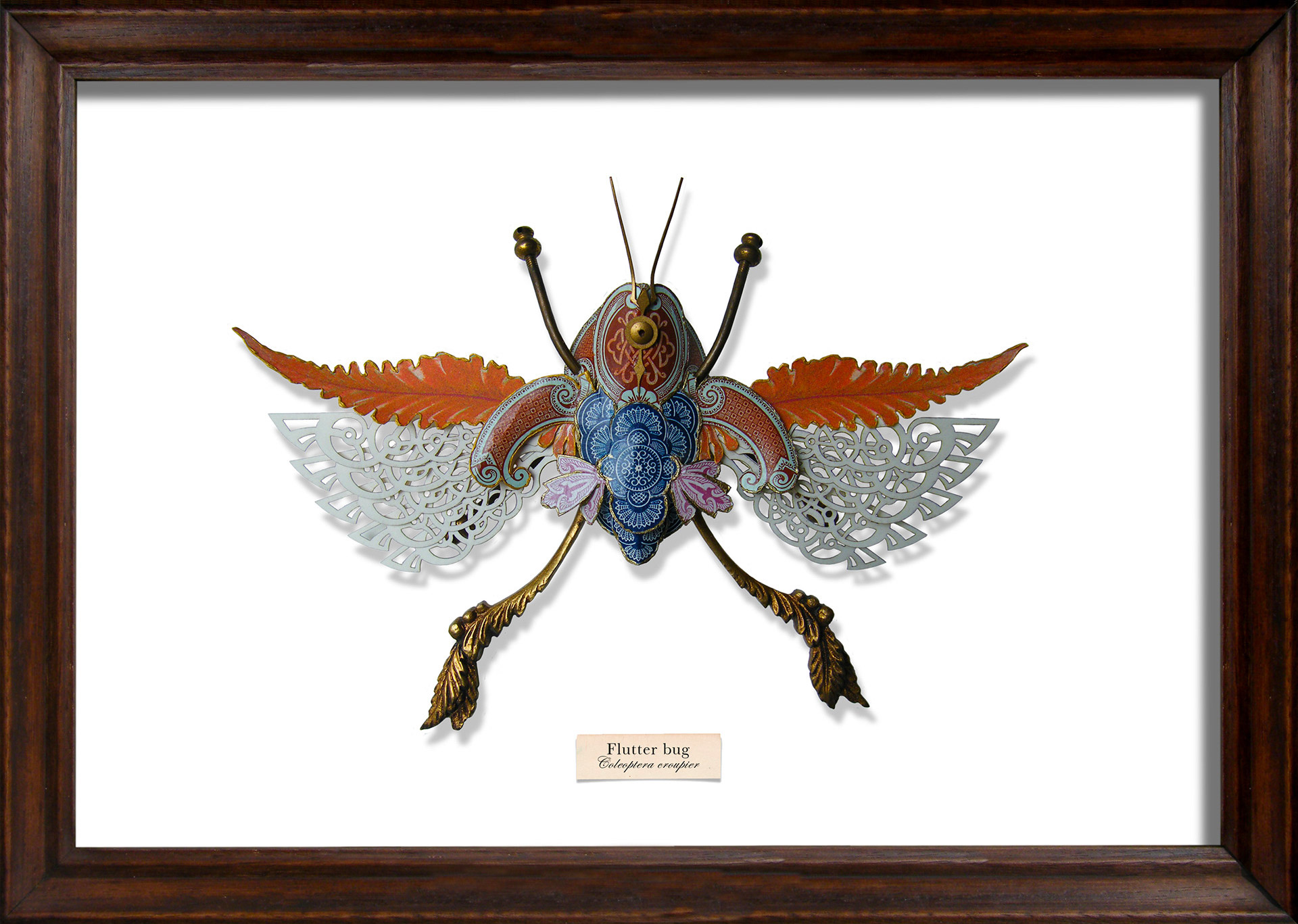 英国艺术家Mark Oliver用废弃物拼凑出的昆虫