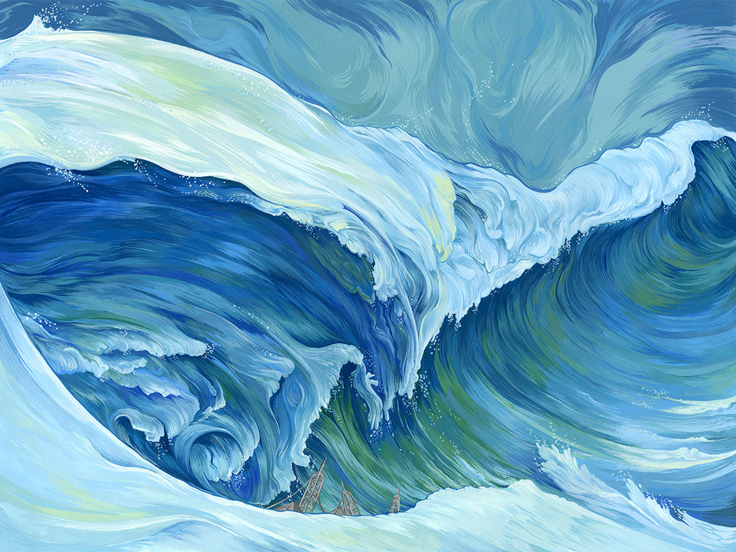 画师Eric Hosford笔下的云与海