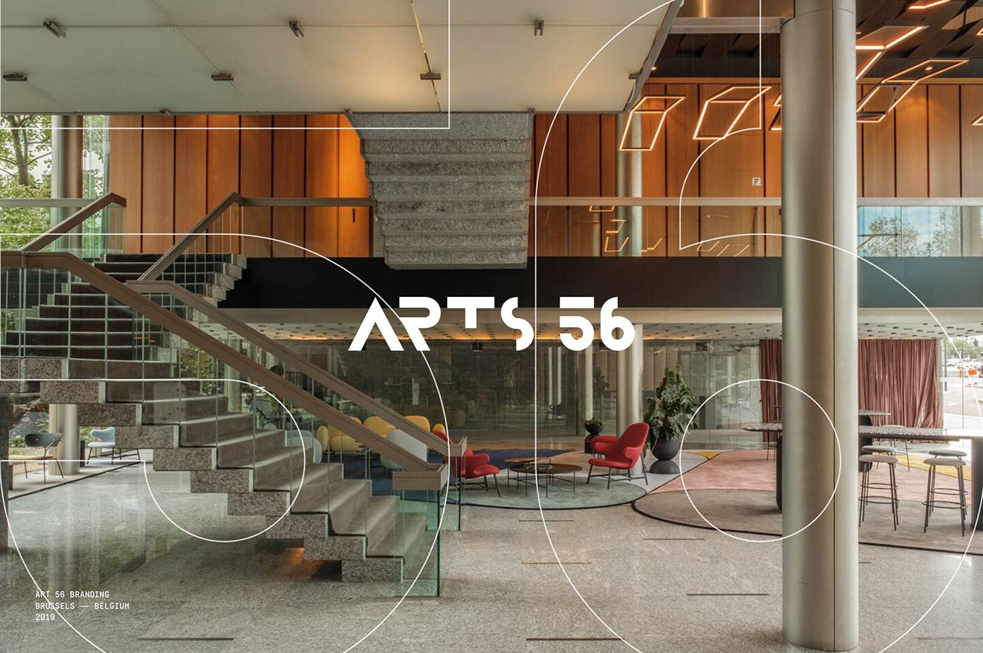 布鲁塞尔Arts 56大楼品牌和导视系统设计