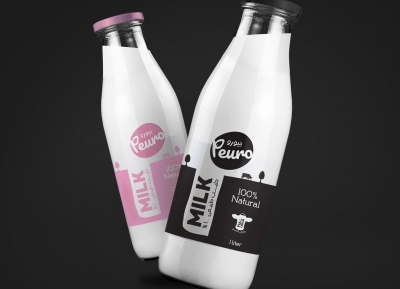 Peuro極簡風格牛奶包裝設計