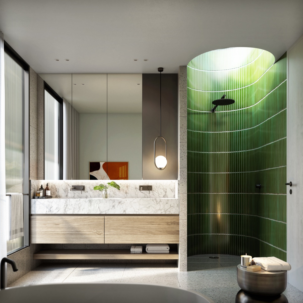 51个清新时尚的淋浴空间设计